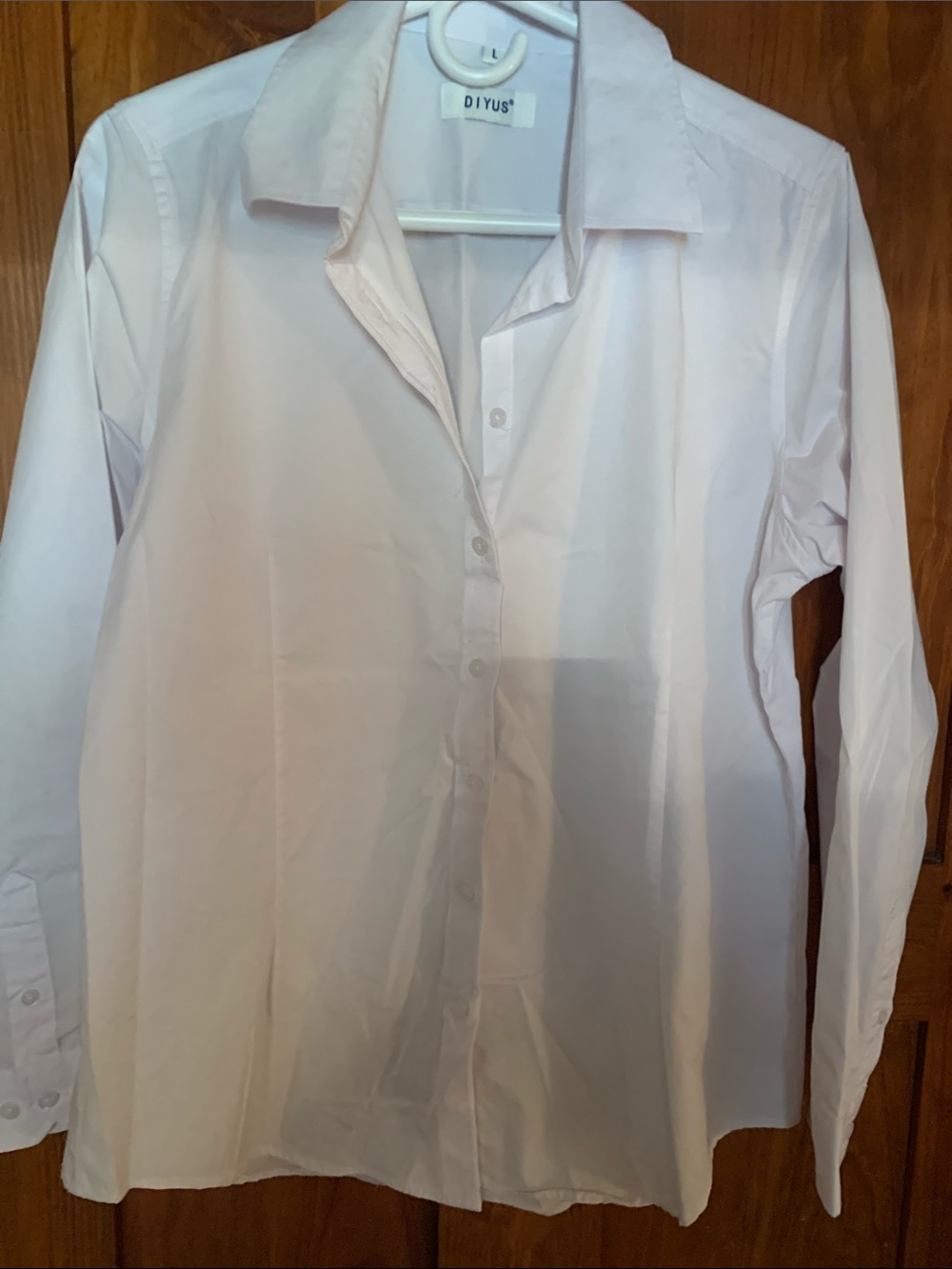 DIYUS Classic Button-Down Shirt in Light Pink